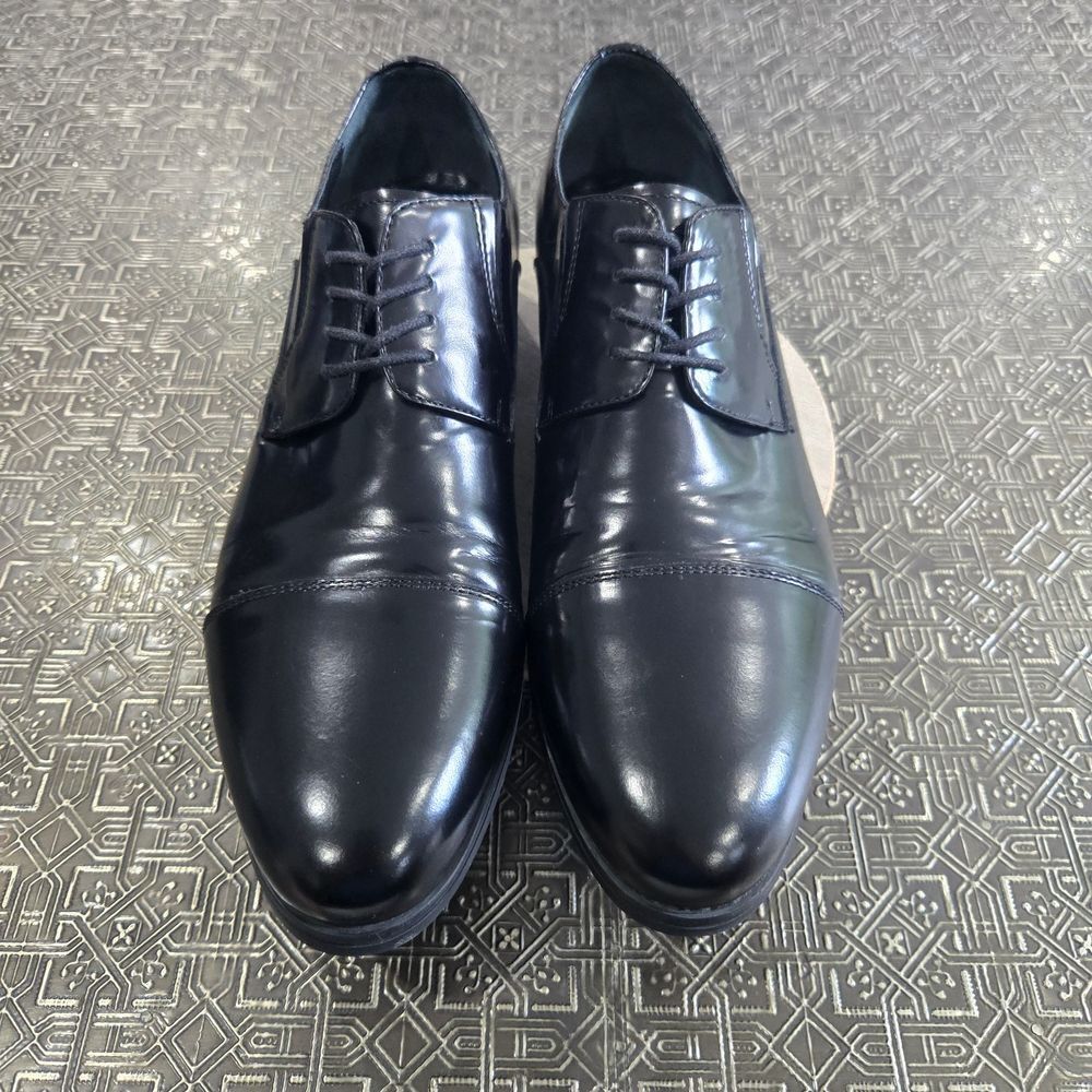 Carlo Pazolini Classic Black Leather Men's Dress Shoes Size 6.5
